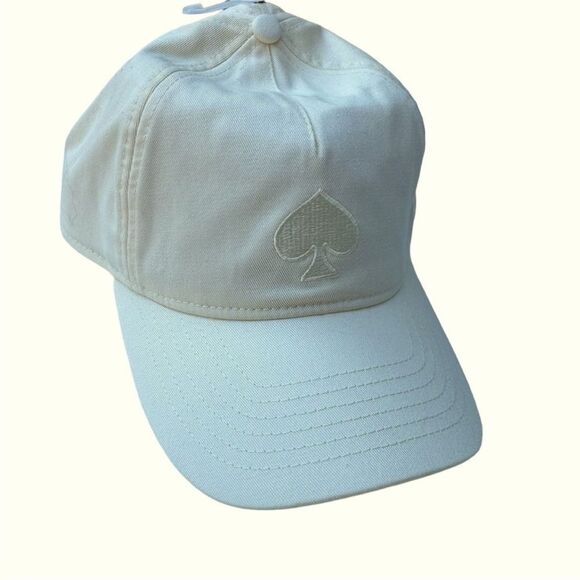Kate Spade NWT Logo Baseball Cap in French Cream - Picture 3 of 8